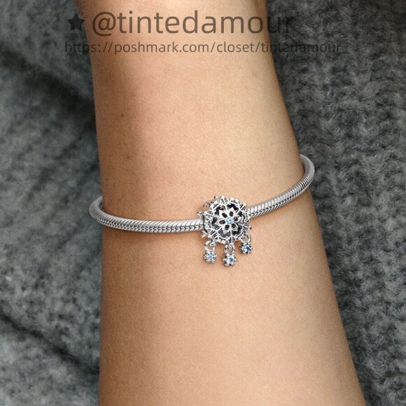 Pandora Icy Snowflake Drop Charm|Pendant - Picture 2 of 2